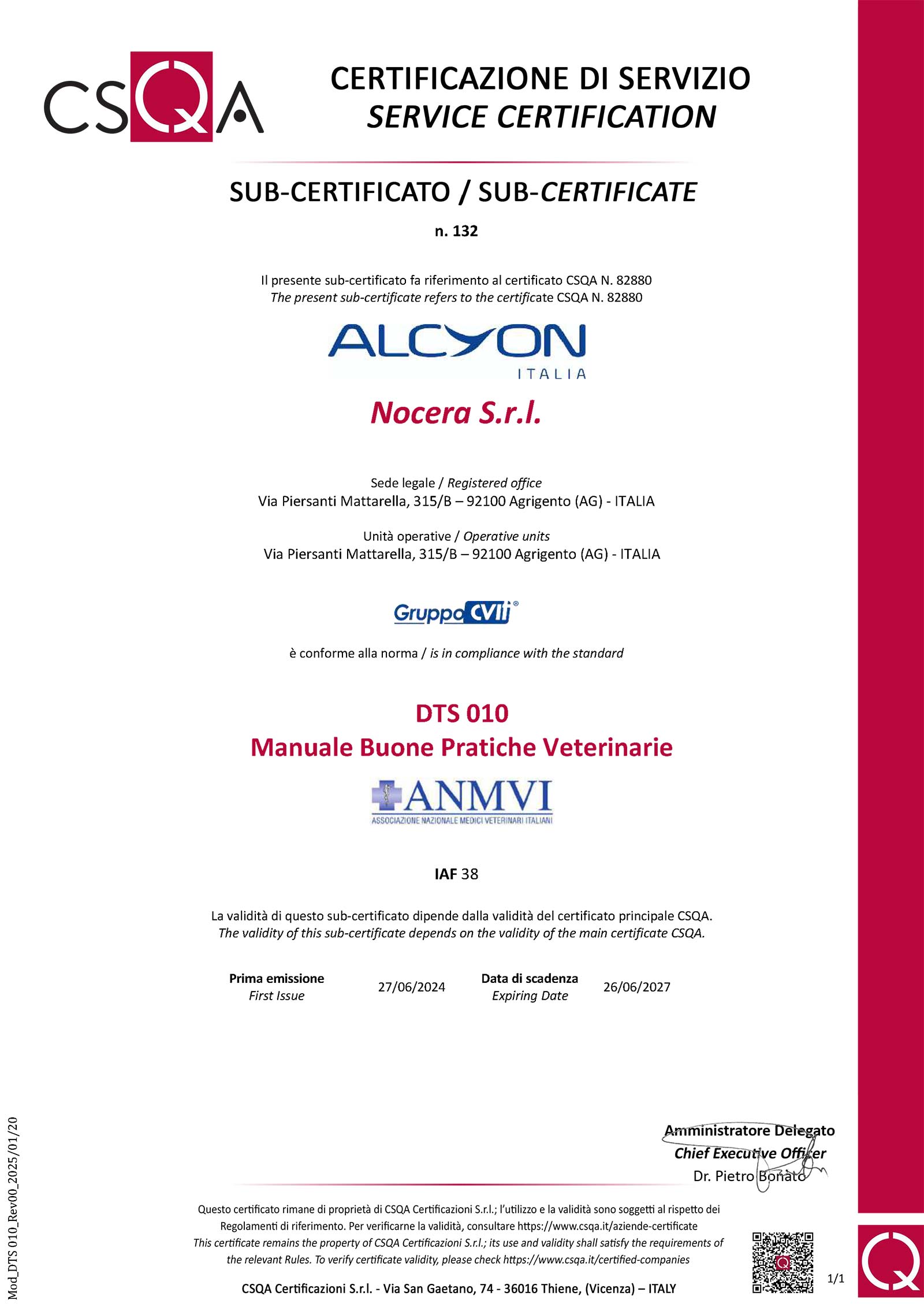 DTS 010 Manuale Buone Pratiche Veterinarie